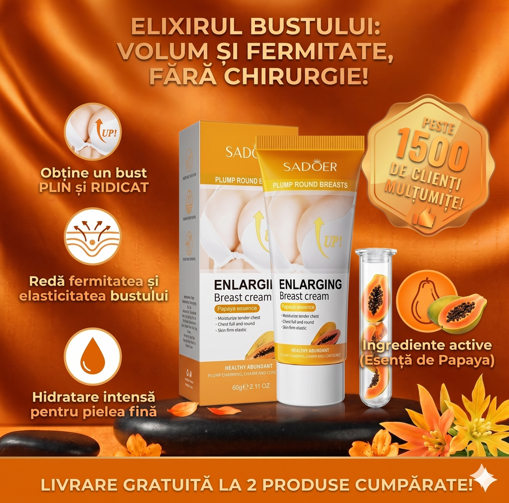 Sadoer - Lifting și Tonifiere Bust cu Extract de Papaya: 1+1 GRATIS (2 buc.)