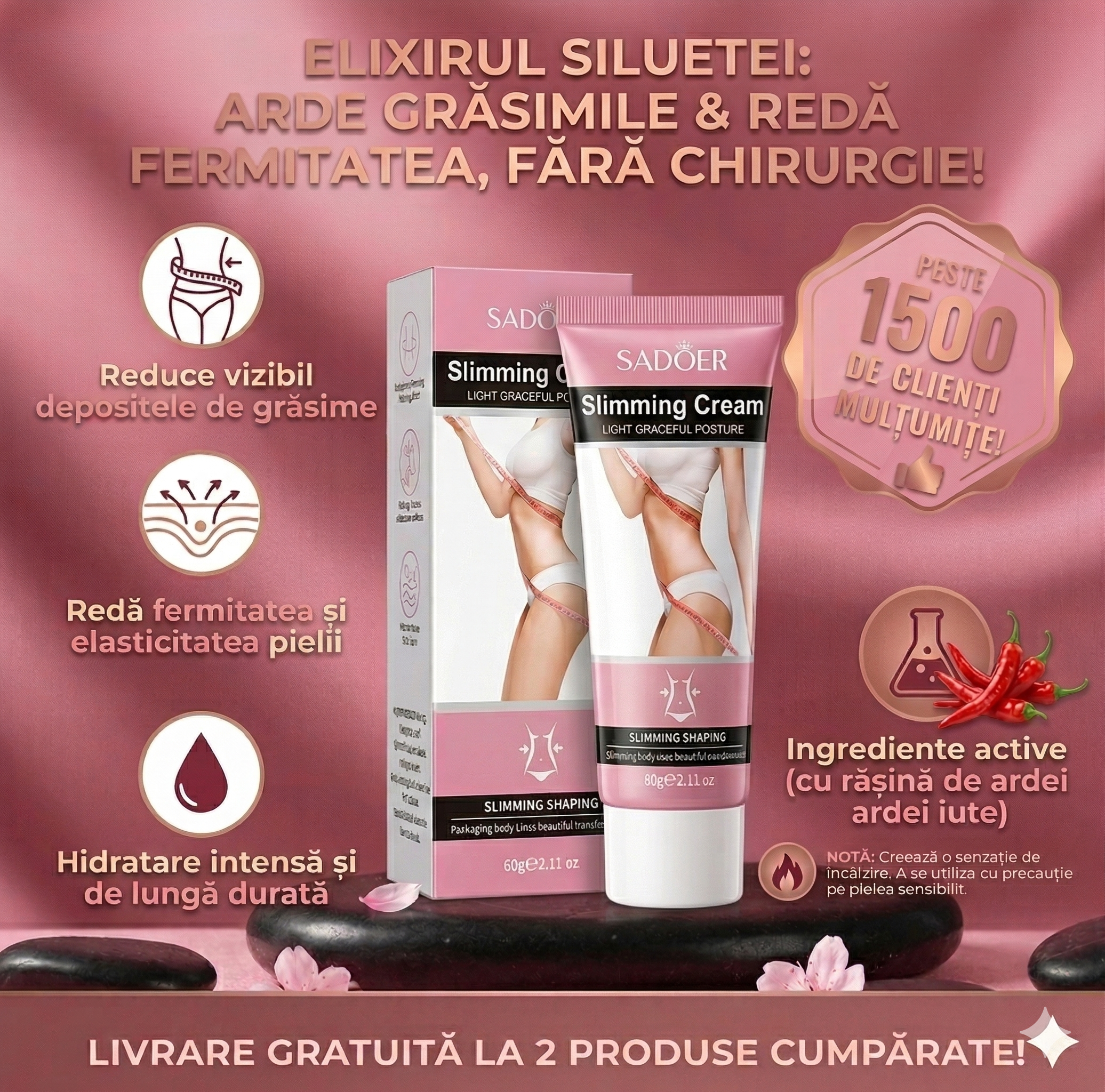 Sadoer - Sculpt Body Pink: 1+1 GRATIS (2 buc.)