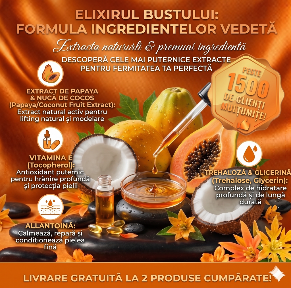 Sadoer - Lifting și Tonifiere Bust cu Extract de Papaya: 1+1 GRATIS (2 buc.)